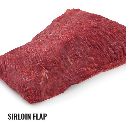 Raw sirloin flap