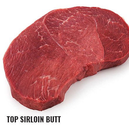 Raw top sirloin butt