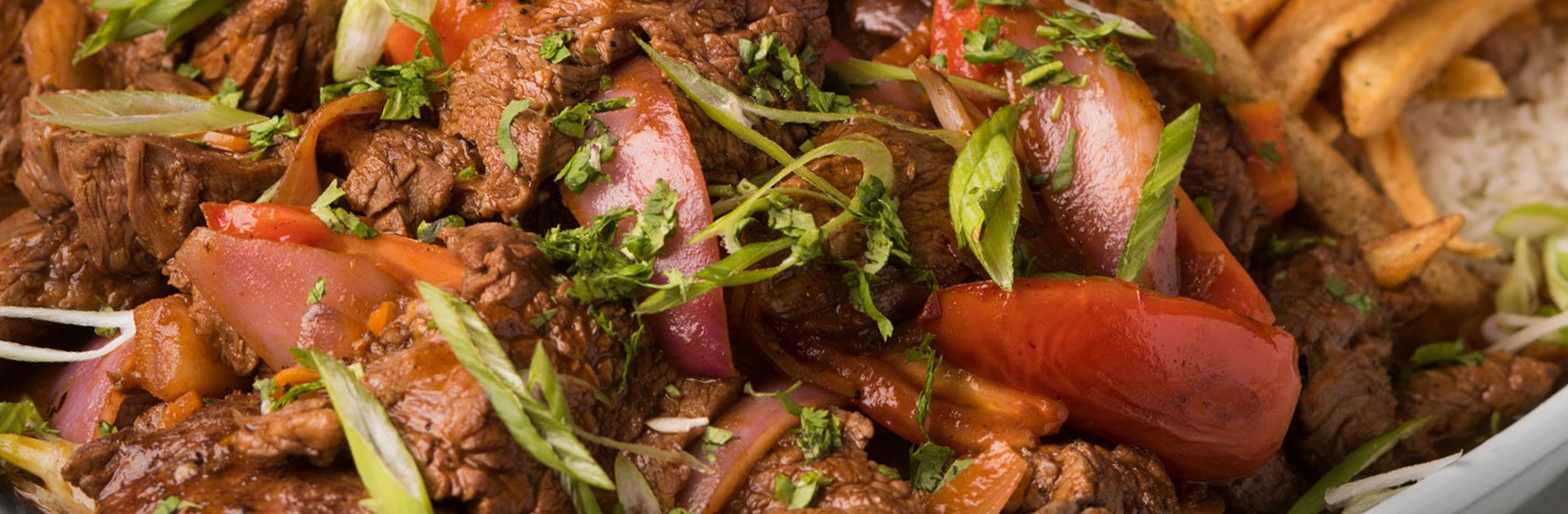 Close up of steak stir fry